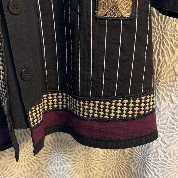 John Mark Multicolor Patchwork Women's Blazer - Picture 7 of 9